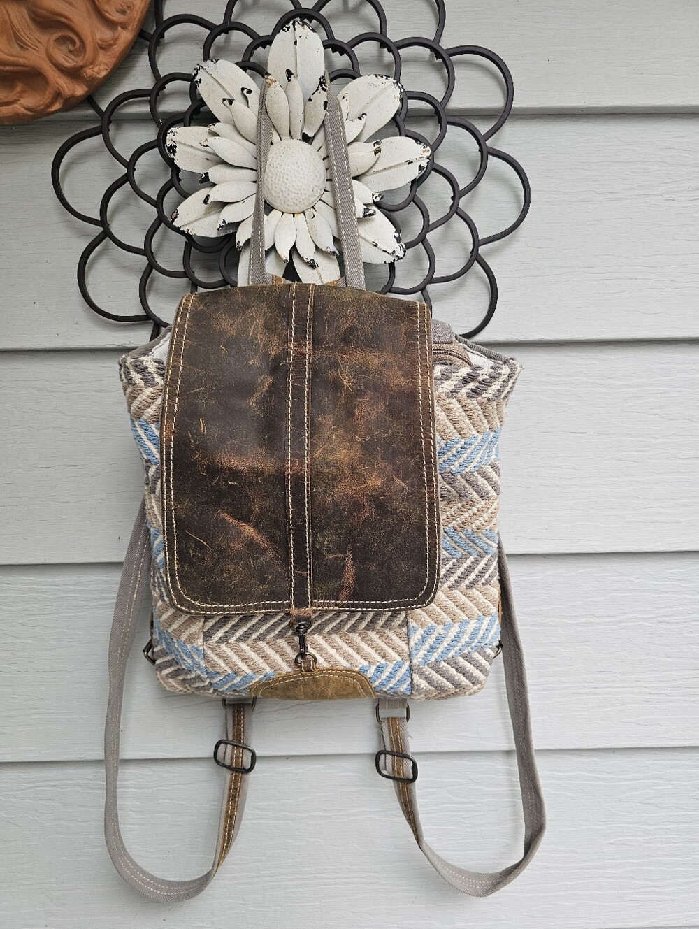 Myra Canvas & Leather Backpack